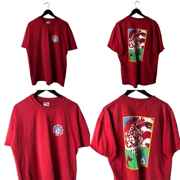 Vintage Tops - 2004 Vintage Y2K Scouting on the Ellipse T Shirt Red XL Extra Large Graphic Tee